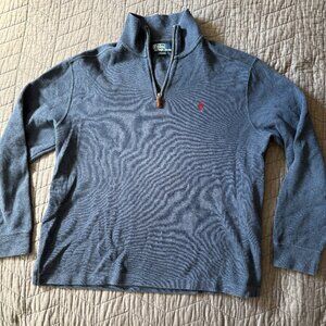 Mens Polo Quarter Zip Sweater